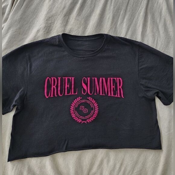 CRUEL SUMMER Taylor Swift Cropped T-Shirt Made to Order BRAND NEW - Picture 1 of 2